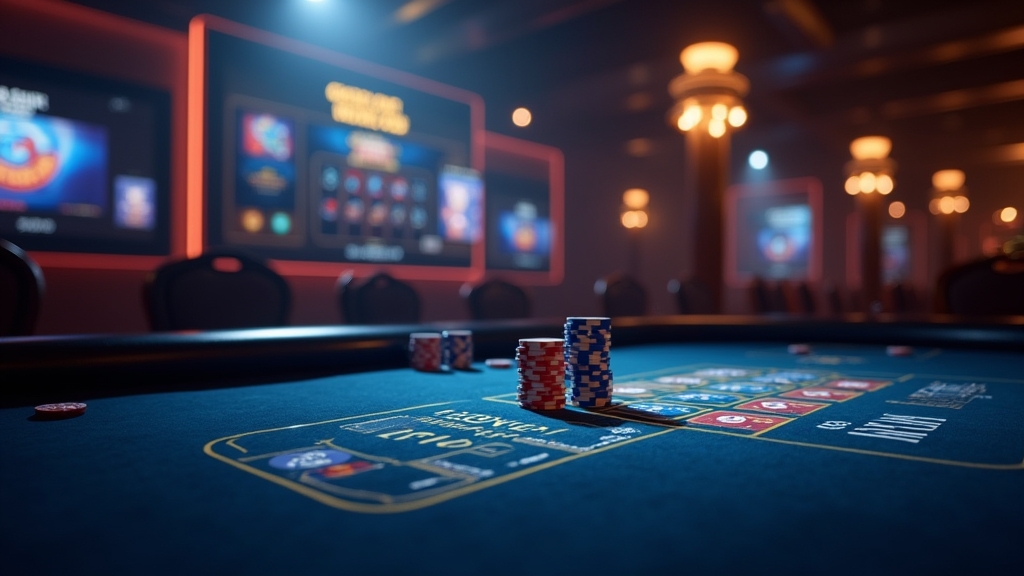 Casino-opstelling met een spelinterface die tempo en sfeer benadrukt.