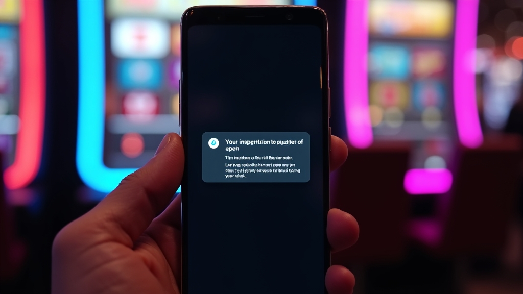 Android-telefoon met APK-installatiescherm in casino-sfeer