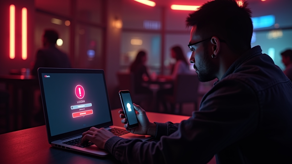 Inlogprobleem en wachtwoordherstel in een donkere casino-omgeving